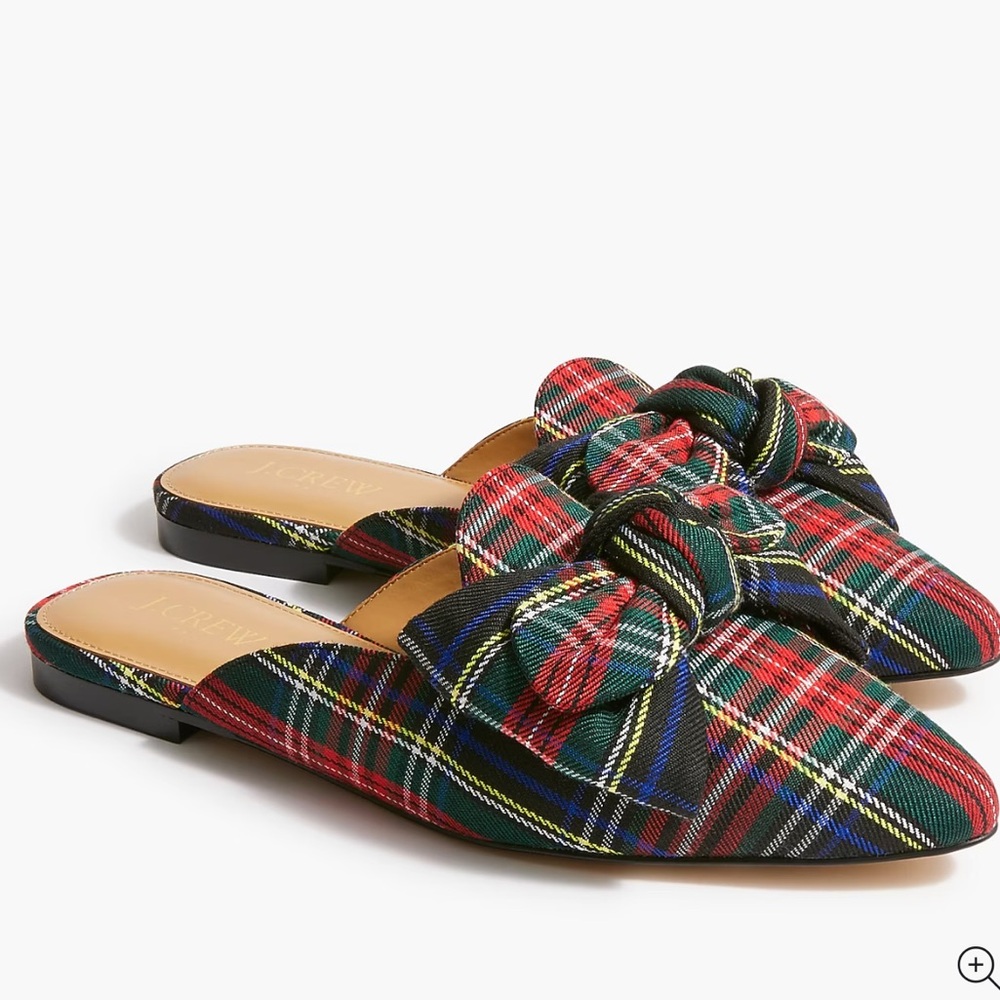 J. Crew Tartan Slip-on Mules